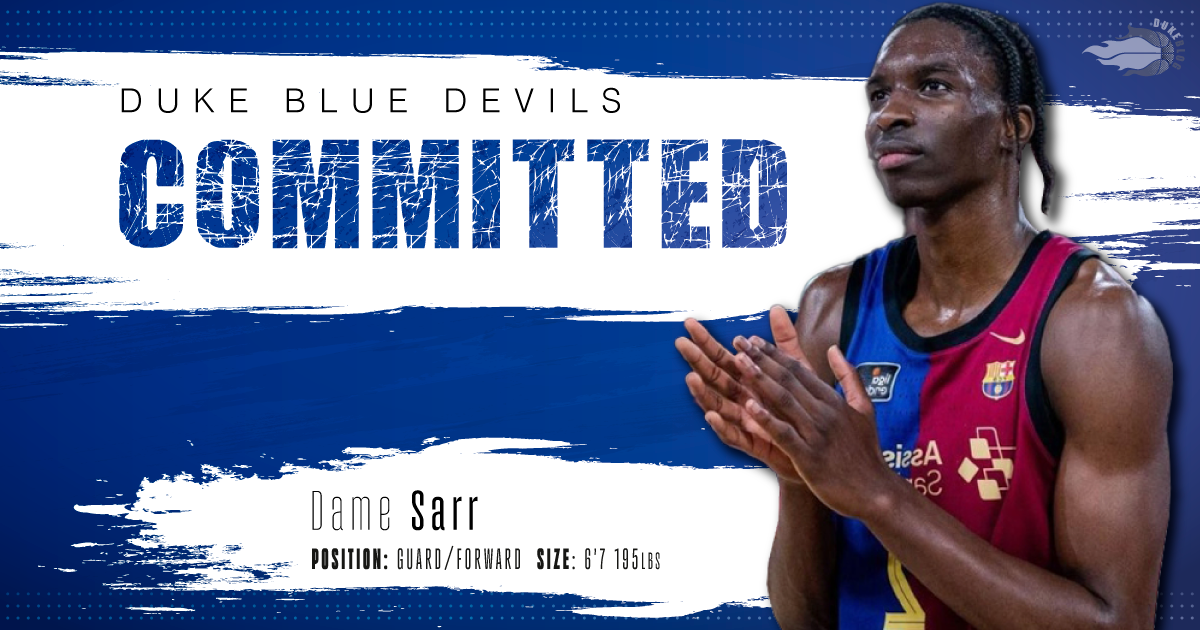 Former FC Barcelona Guard Dame Sarr has committed to Duke