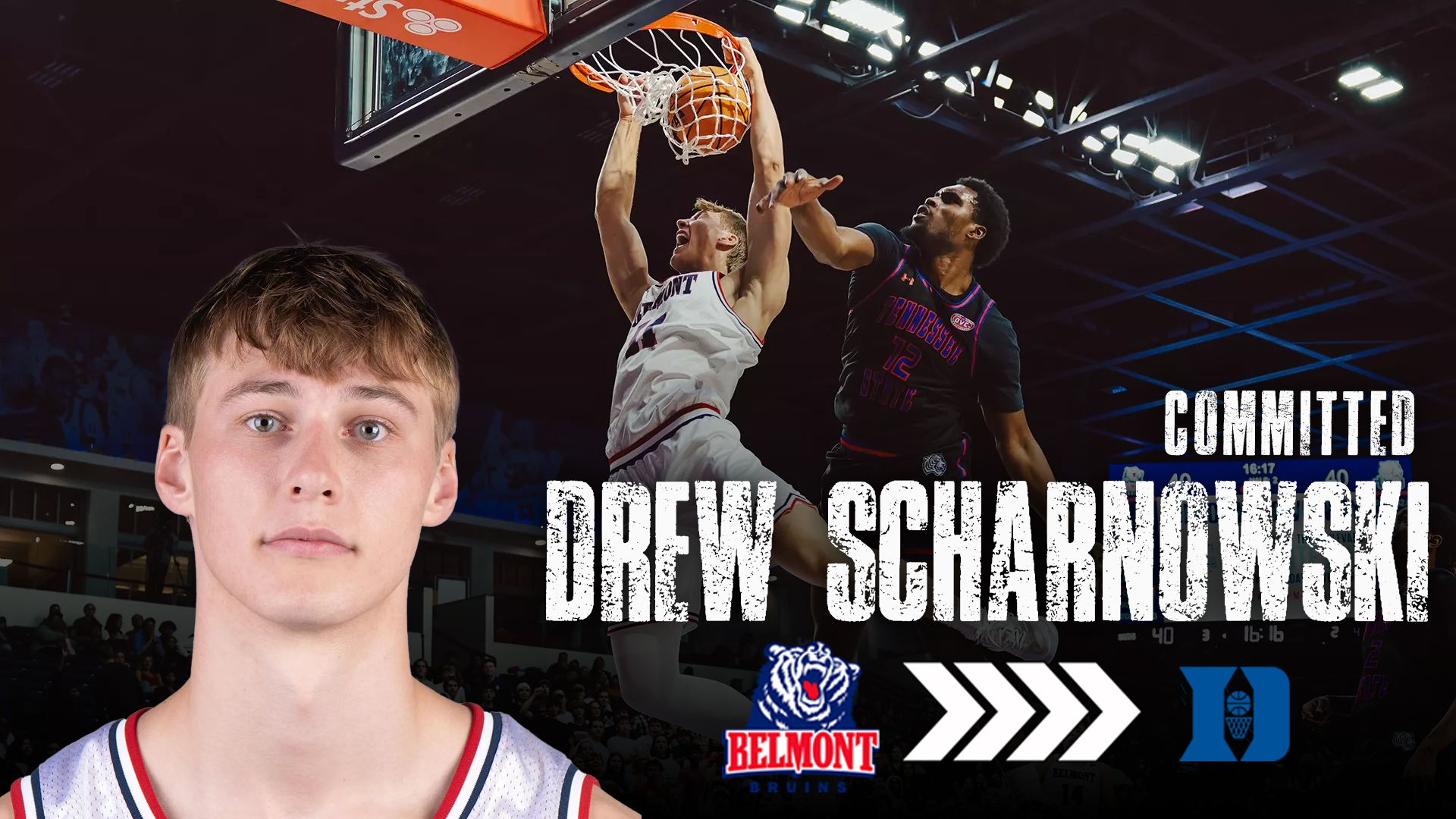 Blue Devils Add Front Court Depth in Belmont Big Drew Scharnowski